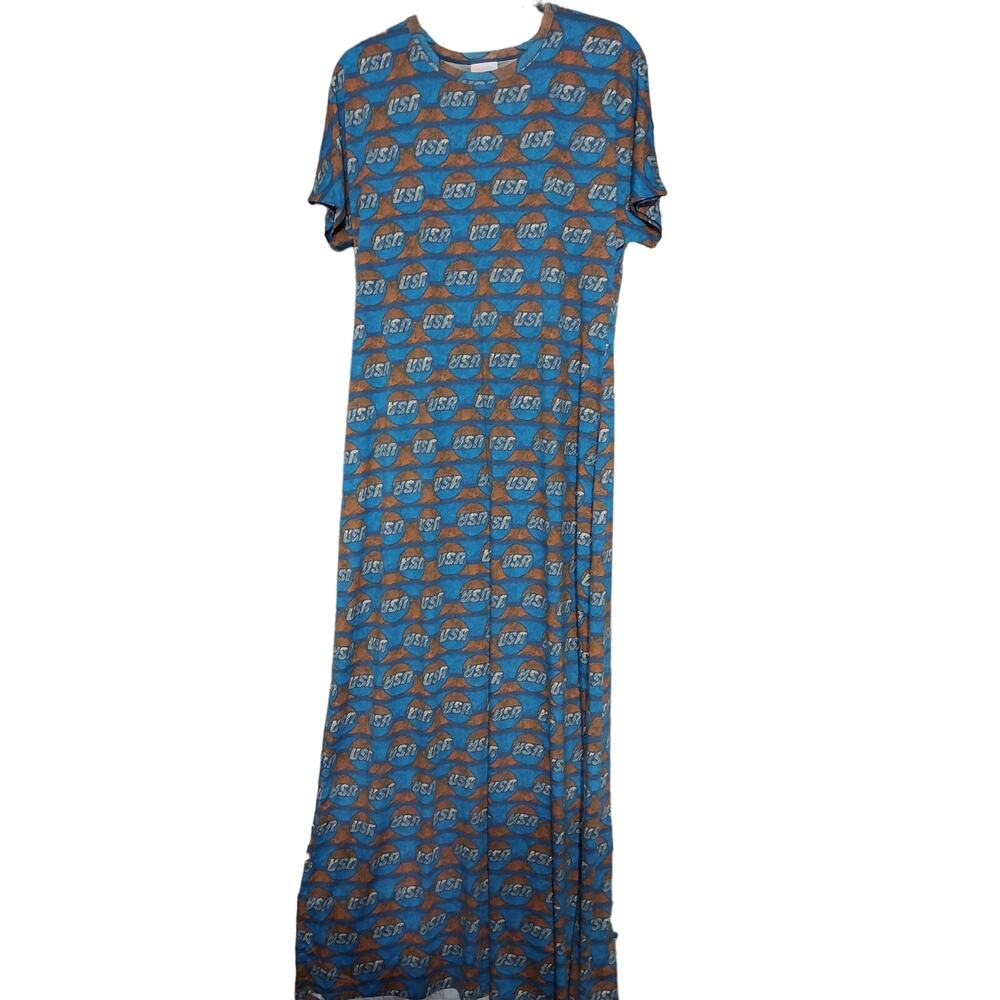 LuLaRoe Dress USA Logo All Over Size Medium